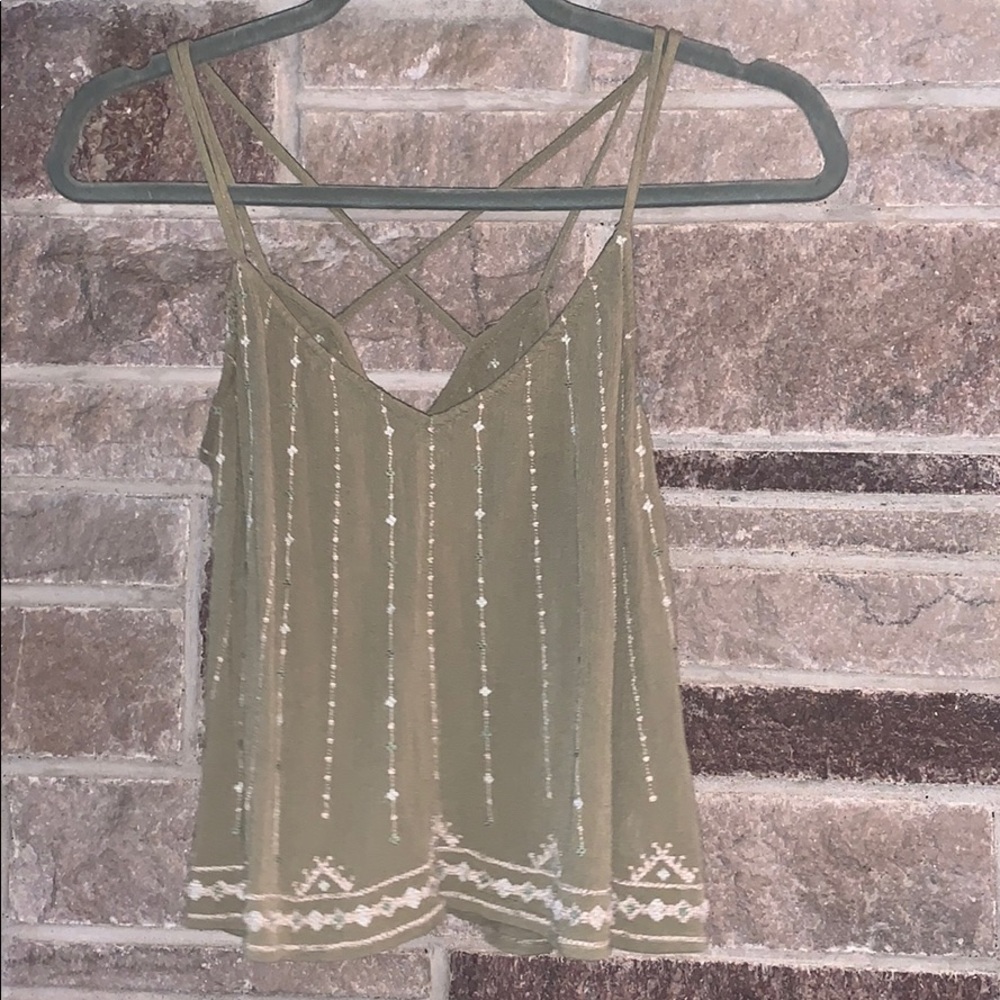 Green crop top